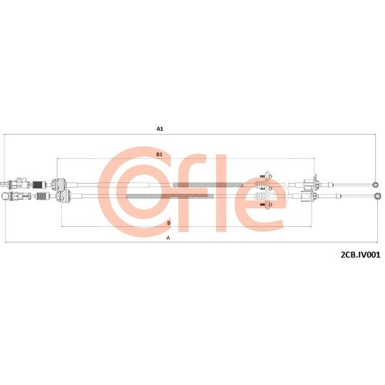 2CB.IV001 - Cable, manual transmission 