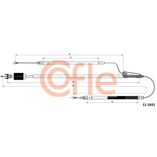 11.5843 - Cable, parking brake 
