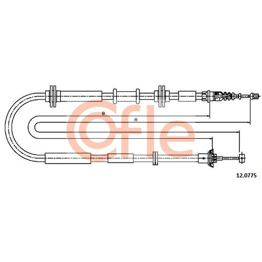 12.0775 - Cable, parking brake 