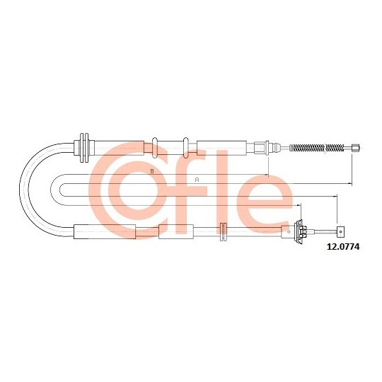 12.0774 - Cable, parking brake 