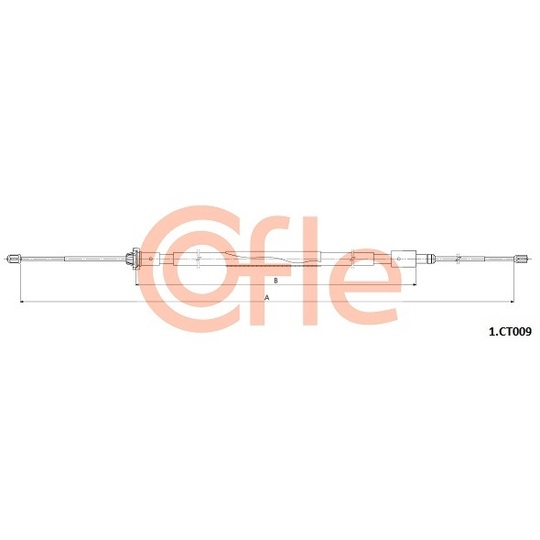 1.CT009 - Cable, parking brake 