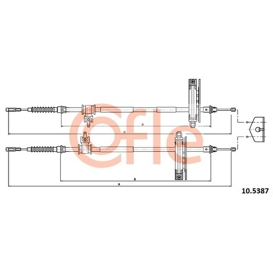 92.10.5387 - Cable, parking brake 