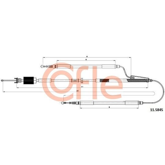 92.11.5845 - Cable, parking brake 