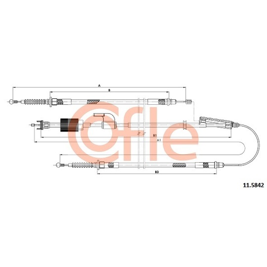 92.11.5842 - Cable, parking brake 