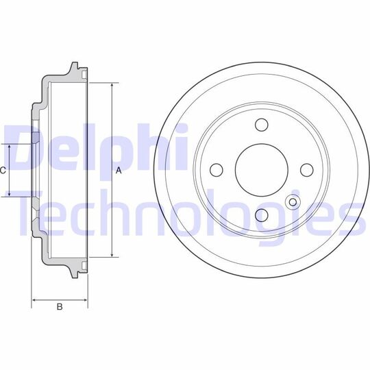 BF554 - Brake Drum 