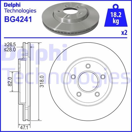 BG4241 - Brake disk 