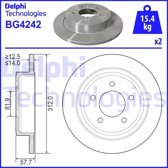 BG4242 - Brake disk 