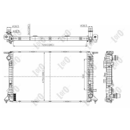 003-017-0051-B - Radiaator,mootorijahutus 