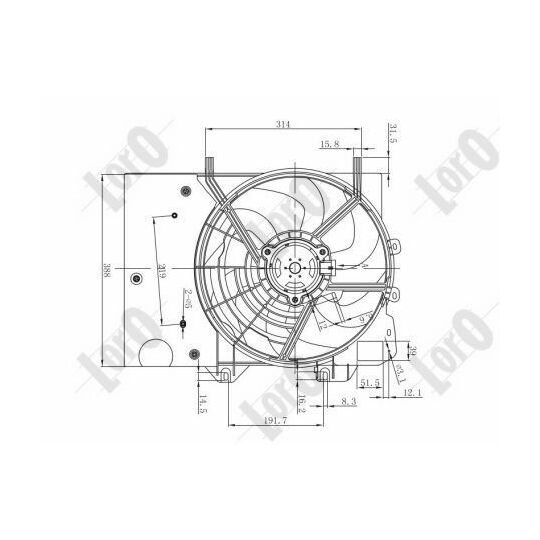 009-014-0013 - Fan, radiator 