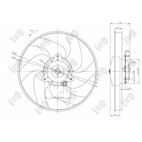 009-014-0008 - Fan, radiator 