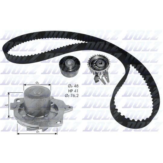 KD114 - Water Pump & Timing Belt Set 