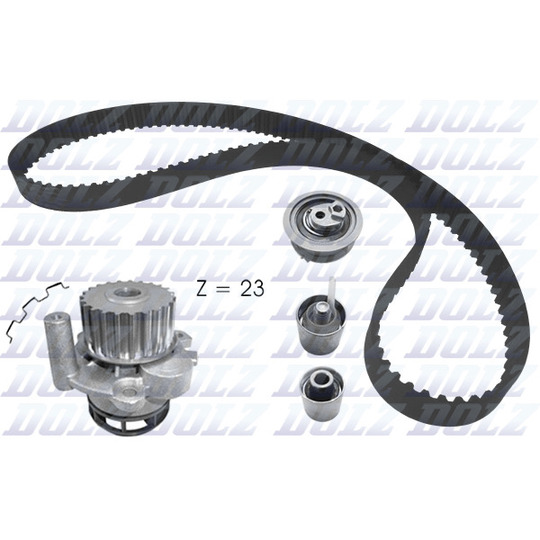 KD165 - Water Pump & Timing Belt Set 