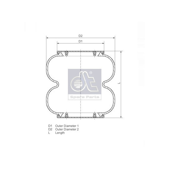 2.61034 - Boot, air suspension 