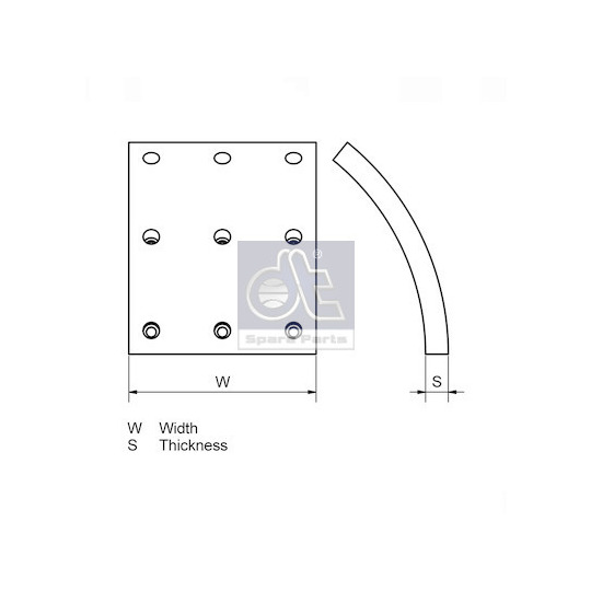 1.35001 - Brake Lining Kit, drum brake 