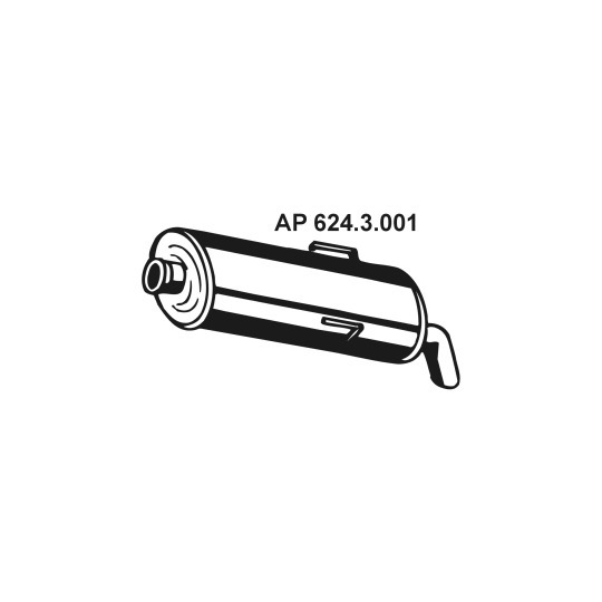 624.3.001 - Exhaust system rear silencer 