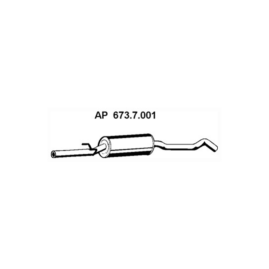 673.7.001 - Exhaust system front silencer 