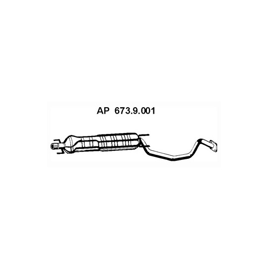 673.9.001 - Exhaust system middle silencer 
