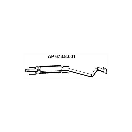 673.8.001 - Exhaust system middle silencer 