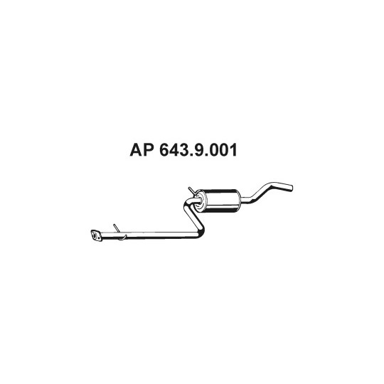 643.9.001 - Exhaust system middle silencer 