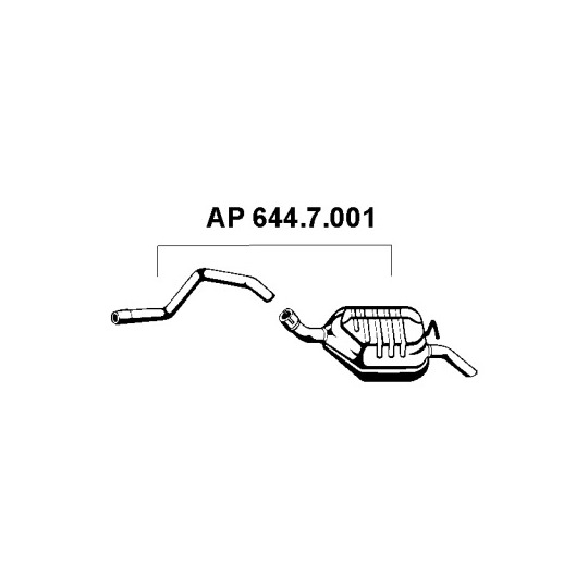 644.7.001 - Exhaust system rear silencer 