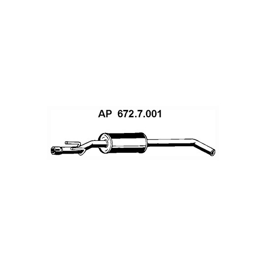 672.7.001 - Exhaust system middle silencer 