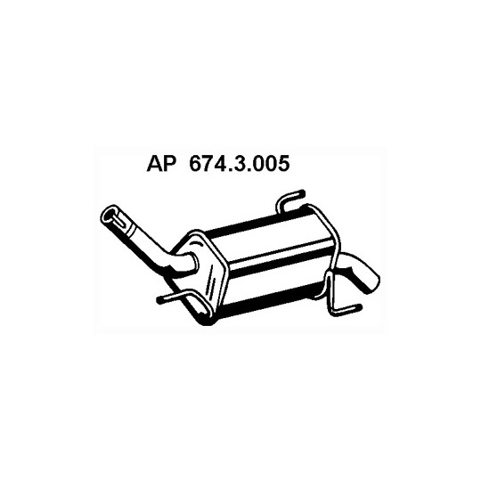 674.3.005 - Exhaust system rear silencer 