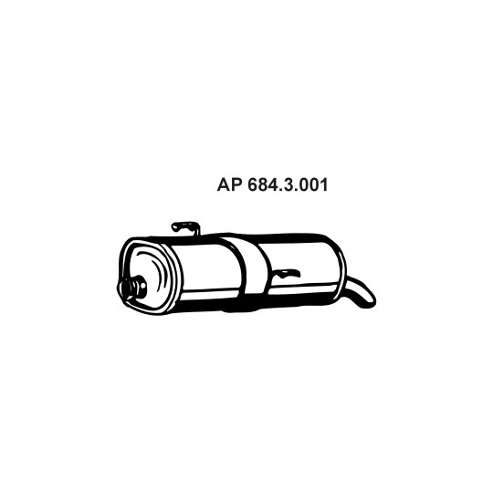 684.3.001 - Exhaust system rear silencer 