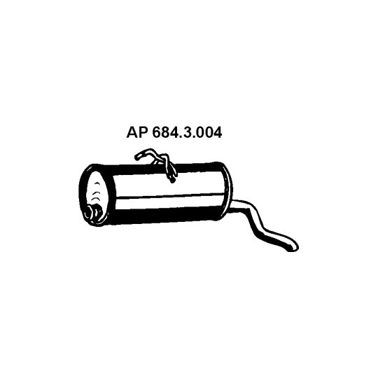 684.3.004 - Exhaust system rear silencer 
