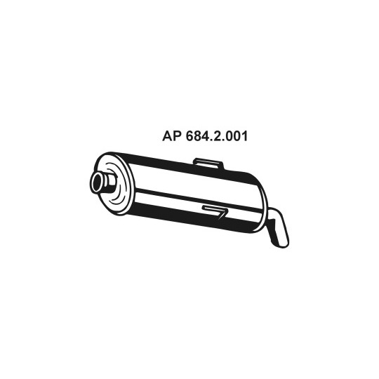 684.2.001 - Exhaust system rear silencer 