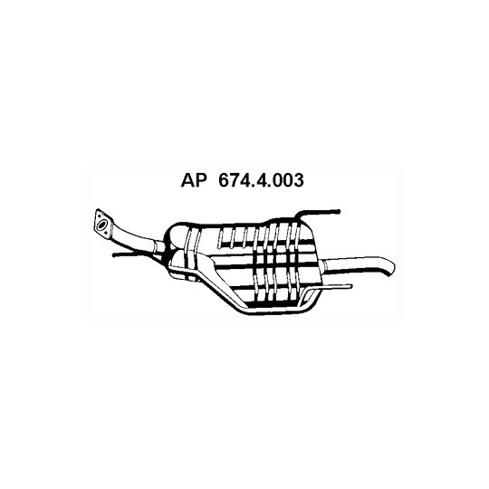 674.4.003 - Exhaust system rear silencer 