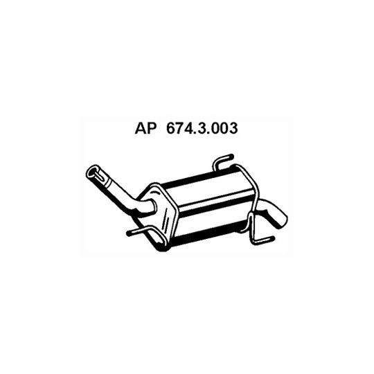 674.3.003 - Exhaust system rear silencer 