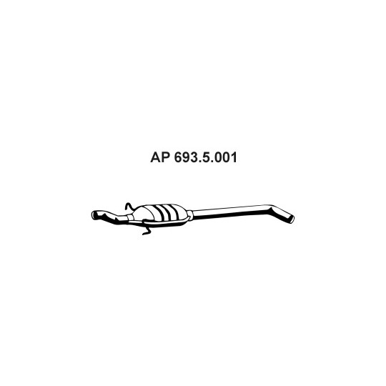 693.5.001 - Exhaust system middle silencer 