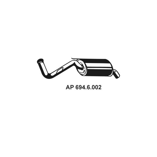 694.6.002 - Exhaust system rear silencer 