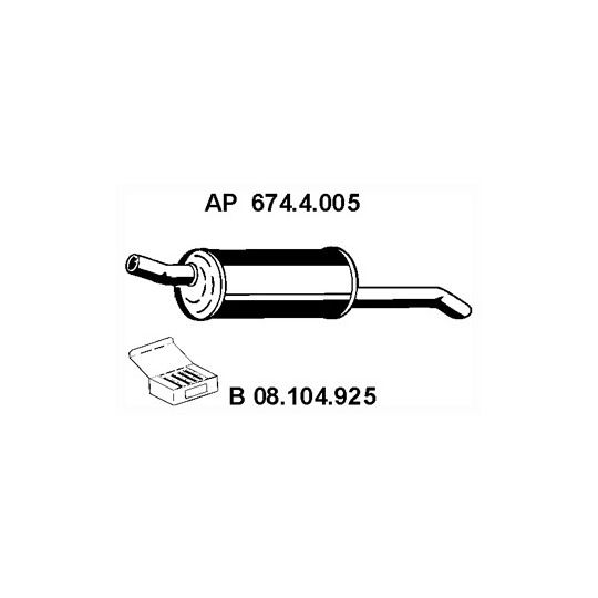 674.4.005 - Exhaust system rear silencer 