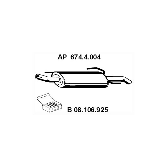 674.4.004 - Exhaust system rear silencer 