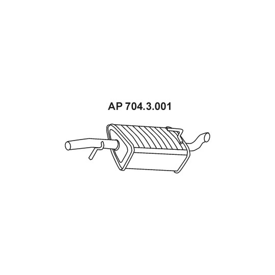 704.3.001 - Exhaust system rear silencer 