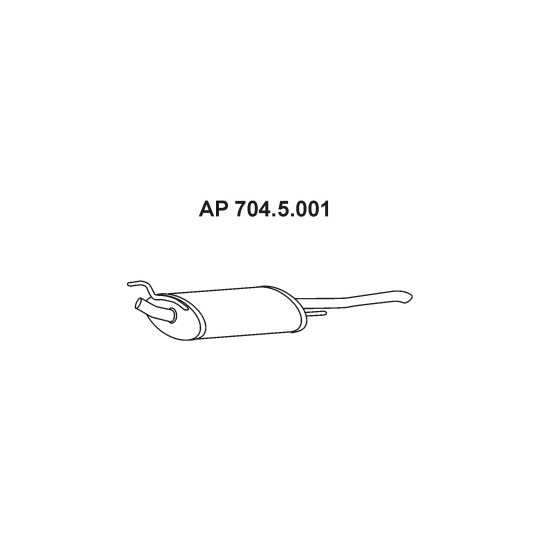 704.5.001 - Exhaust system rear silencer 