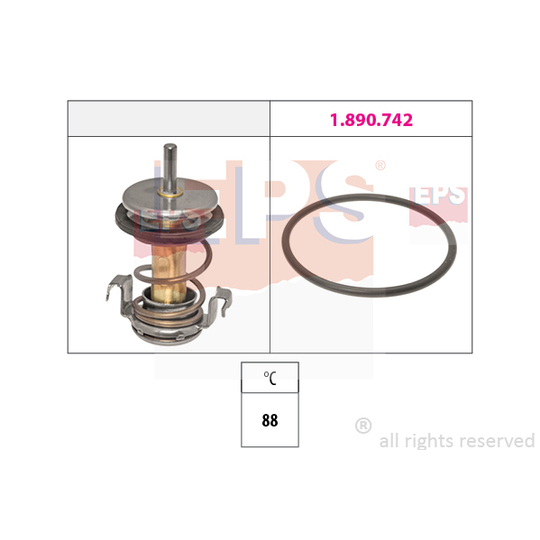 1.880.990 - Termostaat, Jahutusvedelik 