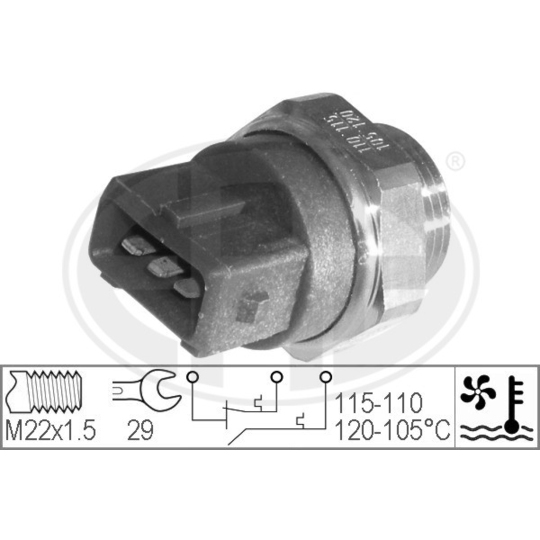 330227 - Temperatuurilülitus, radiaatorivent. 