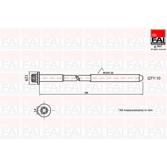 B2111 - Bolt Kit, cylinder head 