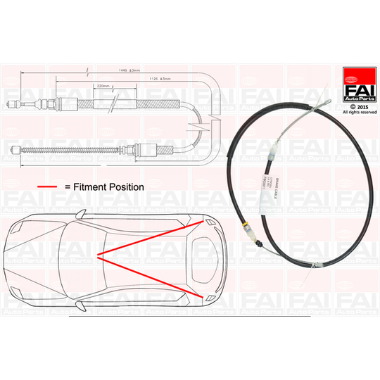 FBC0011 - Cable, parking brake 