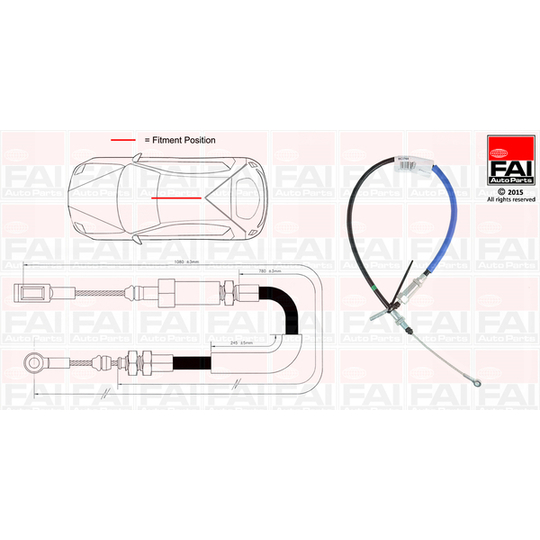 FBC0021 - Cable, parking brake 