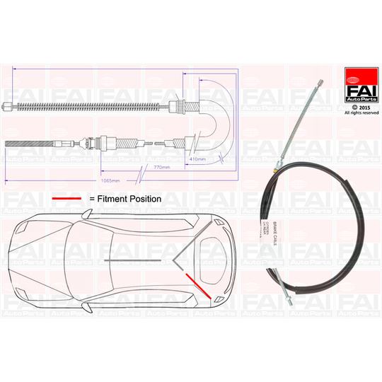 FBC0019 - Cable, parking brake 