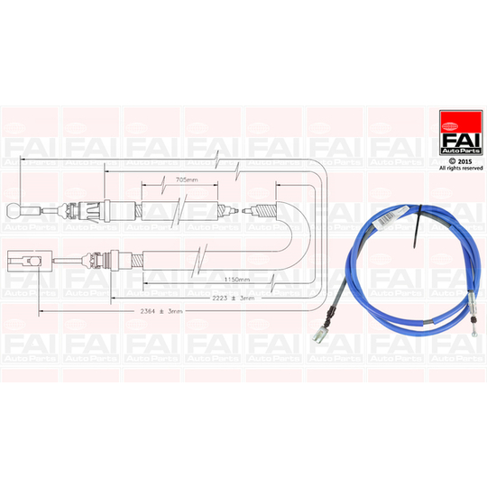 FBC0023 - Cable, parking brake 