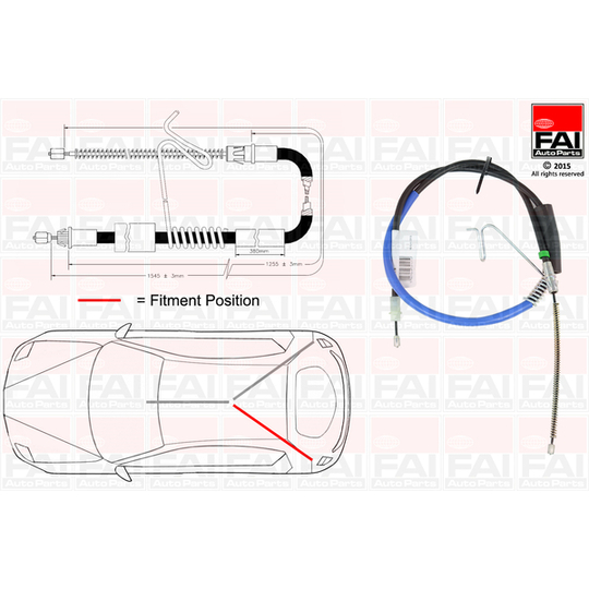 FBC0054 - Cable, parking brake 