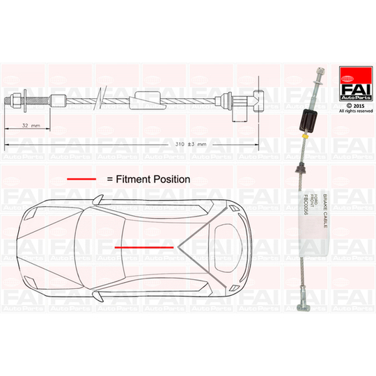 FBC0056 - Cable, parking brake 