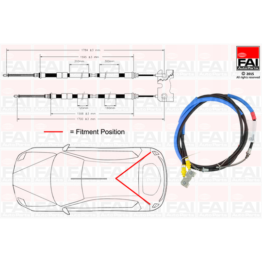 FBC0061 - Cable, parking brake 