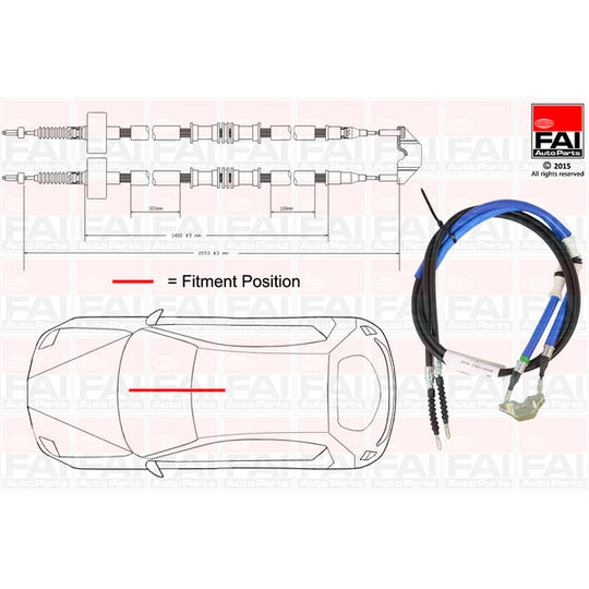 FBC0086 - Cable, parking brake 