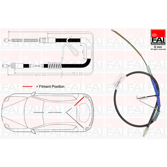 FBC0063 - Cable, parking brake 