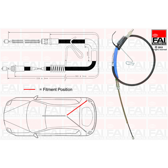 FBC0071 - Cable, parking brake 